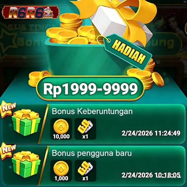 R6R6 Bonus Member Baru 100%